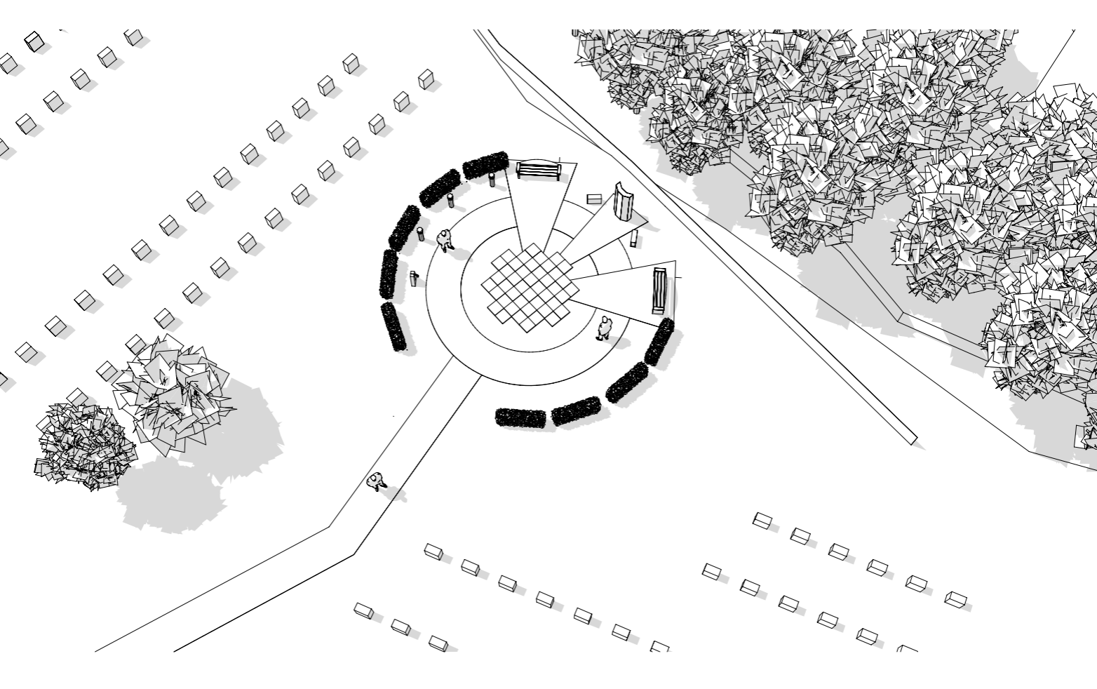 Tegning minnelund Meløya